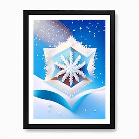 Diamond Dust, Snowflakes, Pop Art Matisse 2 Art Print