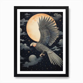 Parrot 3 Gold Detail Painting Art Print