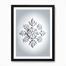 Frost, Snowflakes, Marker Art 4 Art Print