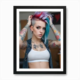 Pretty Punk Girl - Hall-O-Gram Creations 51 Art Print