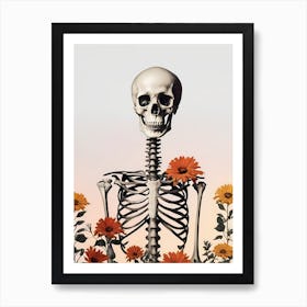 Floral Skeleton Botanical Anatomy (2) Art Print