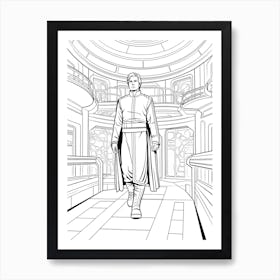 Naboo (Star Wars) Fantasy Inspired Line Art 3 Art Print