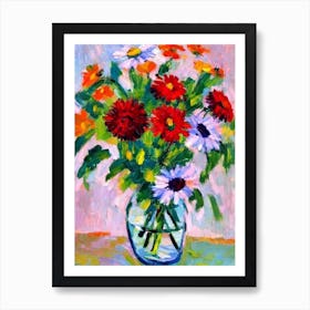 Daisies  Matisse Style Flower Art Print
