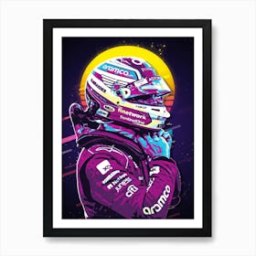Fernando Alonso Aston Martin Driver Art Print