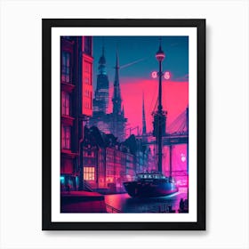 Hamburg City Travel Art Print