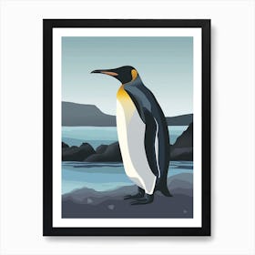 Emperor Penguin Signy Island Minimalist Illustration 4 Art Print