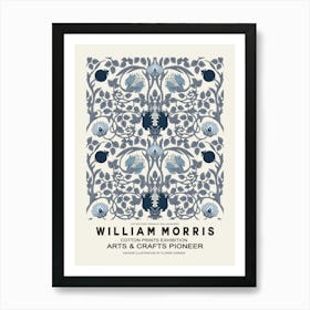 William Morris Blue Floral Poster 1 Art Print
