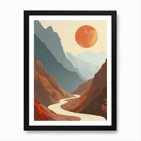 River In The Mountains Art Print