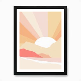 Sunset In The Mountains 26 Art Print