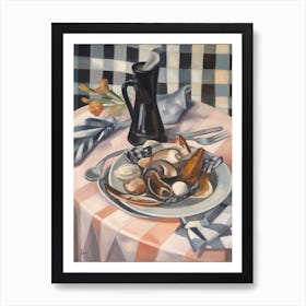 Mussel Strips Still Life Painting Art Print