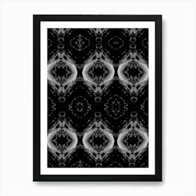 Abstract Black And White Pattern 11 Art Print