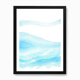 Blue Ocean Wave Watercolor Vertical Composition 74 Art Print