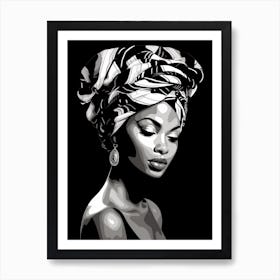 African Woman In A Turban 8 Art Print