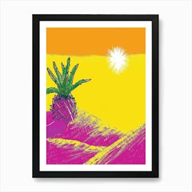 Pineapple In The Desert Art Print