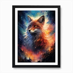 Kbgtron A Fox Colorful Lights In The Style Of Fantastical Creat 1609d5ce 3e9a 455f 9c44 Fb897ebf9041 Art Print