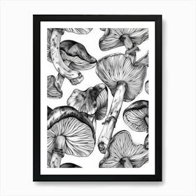 Seamless Pattern Of Mushrooms 2 Affiche