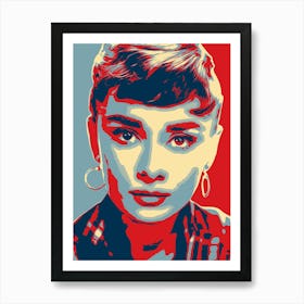 Abstract Audrey Hepburn Art Print