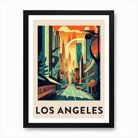 Los Angeles Vintage Travel Poster Art Print