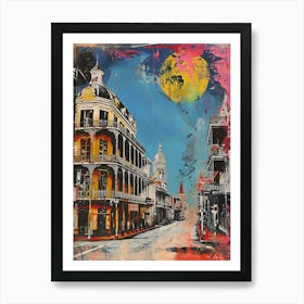 Retro New Orleans Painting Style 2 Art Print