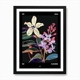 No Rain No Flowers Poster Lilac 3 Art Print