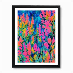 Acropora Millepora 2 Efflorescens Vibrant Painting Art Print