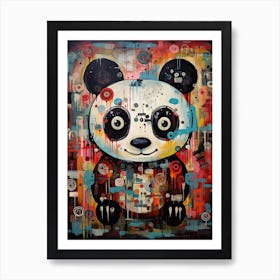 Panda Art In Outsider Art Style 4 Art Print