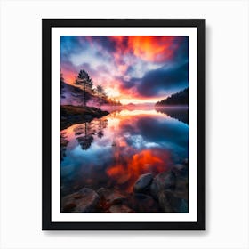 Sunrise In Scotland Art Print