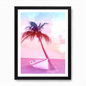 Tropical Coastal Sunset Art Print