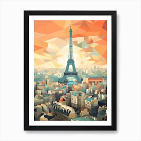 Paris, France, Geometric Illustration 2 Art Print