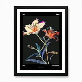 No Rain No Flowers Poster Portulaca 1 Art Print