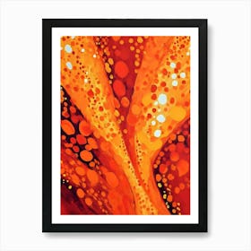 Abstract Orange Painting Art Print