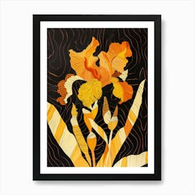 Orange Iris Art Print