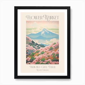Flower Market Mount Hakusan In Ishikawa Gifu Fukui, Japanese Landscape 1 Poster Art Print