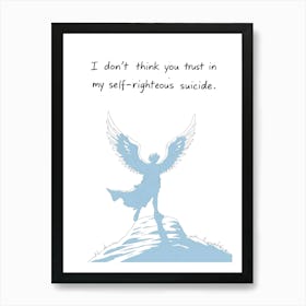 Angel Qoute Illustration 11 Art Print