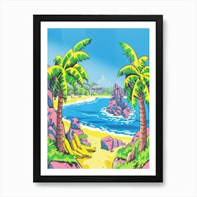 Bananas On The Beach Art Print