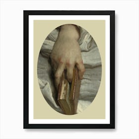 Hand Holding A Book Art Print