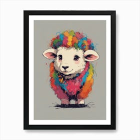 Rainbow Sheep 2 Art Print