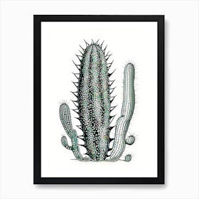 Nopal Cactus William Morris Inspired 1 Art Print