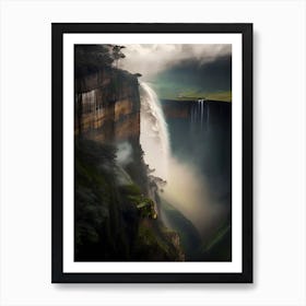 Tequendama Falls, Colombia Realistic Photograph (3) Art Print