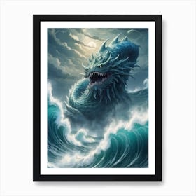 Blue dragon 🐉 💙 Art Print