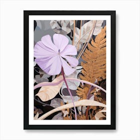 Flower Illustration Lilac 4 Art Print