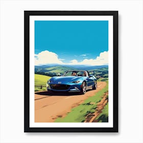 A Mazda Mx 5 Miata In The The Great Alpine Road Australia 4 Art Print