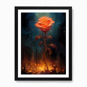 Rose Of Darkness Art Print