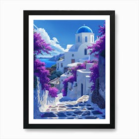 Beautiful Santorini Greece Wall Art 13 Affiche