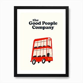 The Good People Company Red Bus Art Print