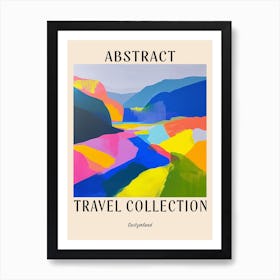 Abstract Travel Collection Poster Switzerland 3 Art Print