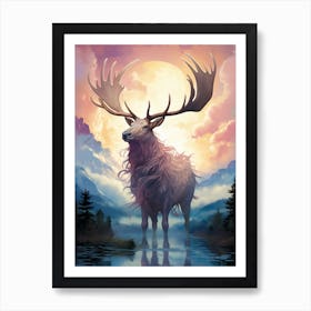 Deer In The Woods Art Print