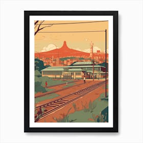 Nairobi Kenya Travel Illustration 1 Art Print