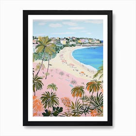 Orient Bay Beach, St Martin, Matisse And Rousseau Style 2 Art Print