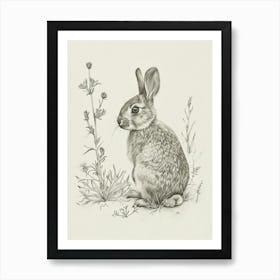 Britannia Petite Rabbit Drawing 4 Art Print